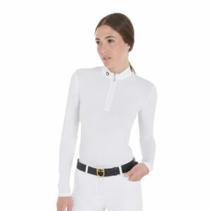 POLO DA CONCORSO DONNA SLIM FIT MANICA LUNGA EQUESTRO AB00457